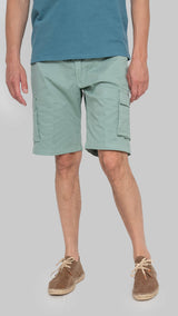 Green cargo gabardine bermuda shorts 