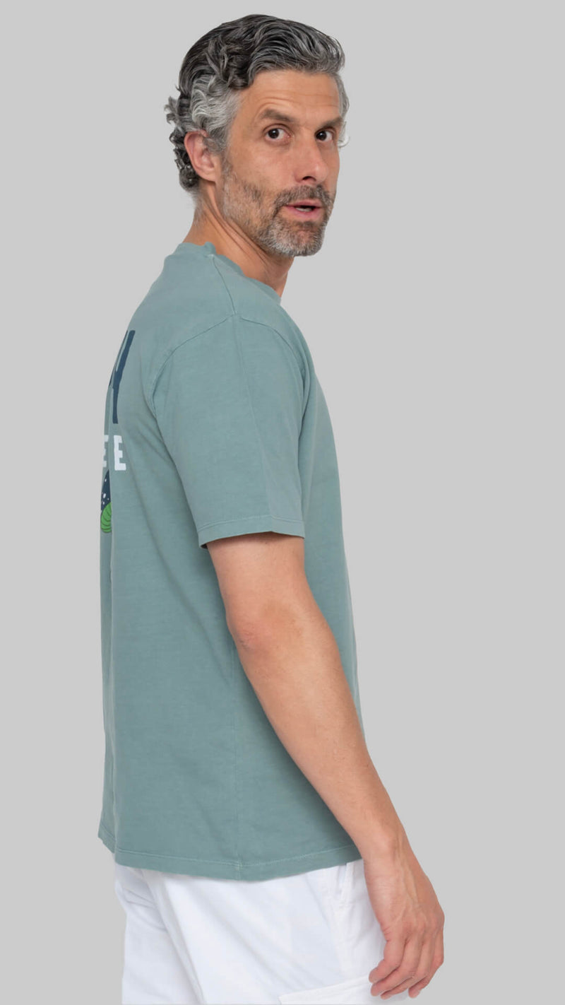 Camiseta Patch verde setas