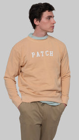 Salmon box patch sweatshirt