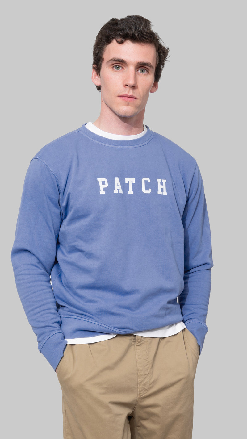 Blue box patch sweatshirt