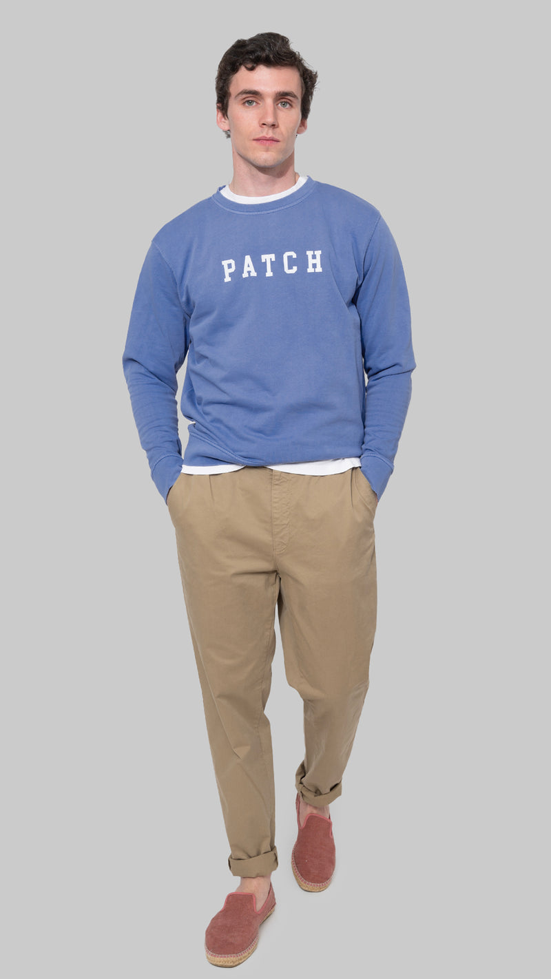 Blue box patch sweatshirt