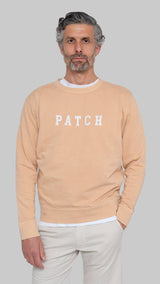 Salmon box patch sweatshirt